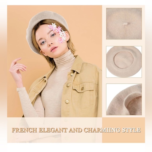 NWOT 4 New Berets Women Wool Hat French with original packaging never touched - Picture 6 of 8